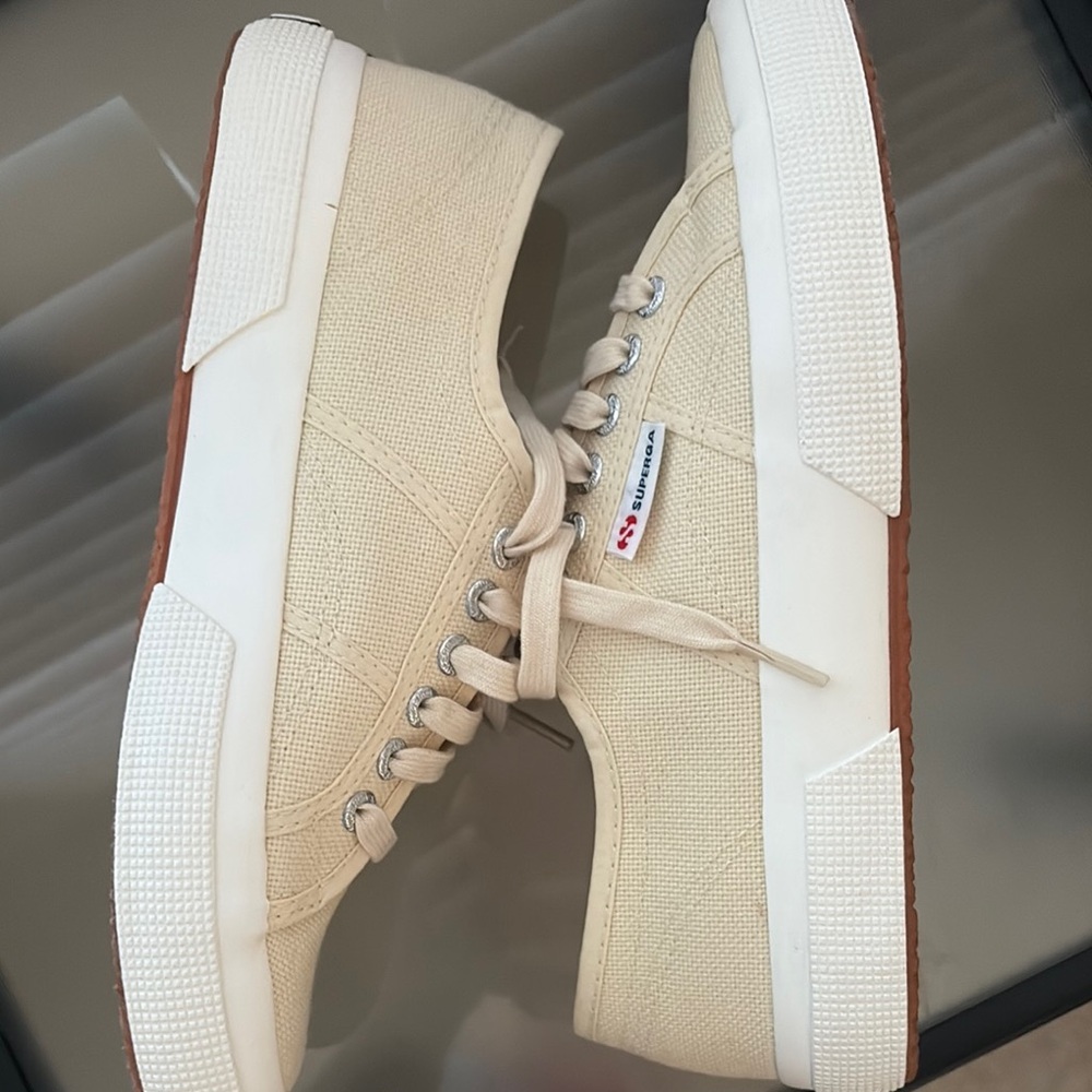 Superga Cream 2750 Cotu Classic Canvas Sneakers - Picture 5 of 9